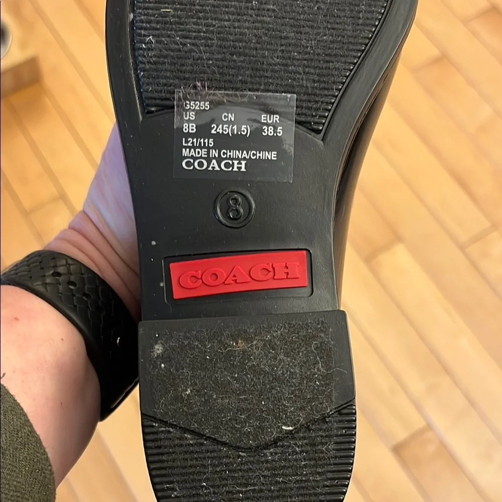 Coach Black and Gray Rain Boots - Picture 9 of 10